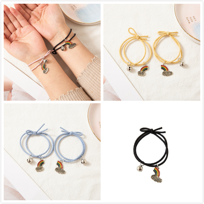 Bộ 2 cái vòng tay tình bạn gắn chuông nhỏ đáng yêu