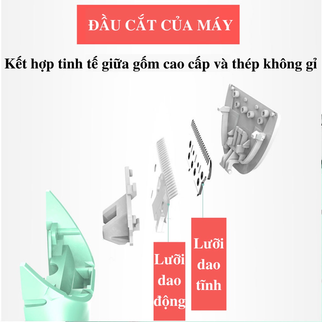 Tông đơ thông minh thế hệ mới Misuta Tăng đơ cắt tóc cao cấp nhỏ gọn bảo hành 6 tháng