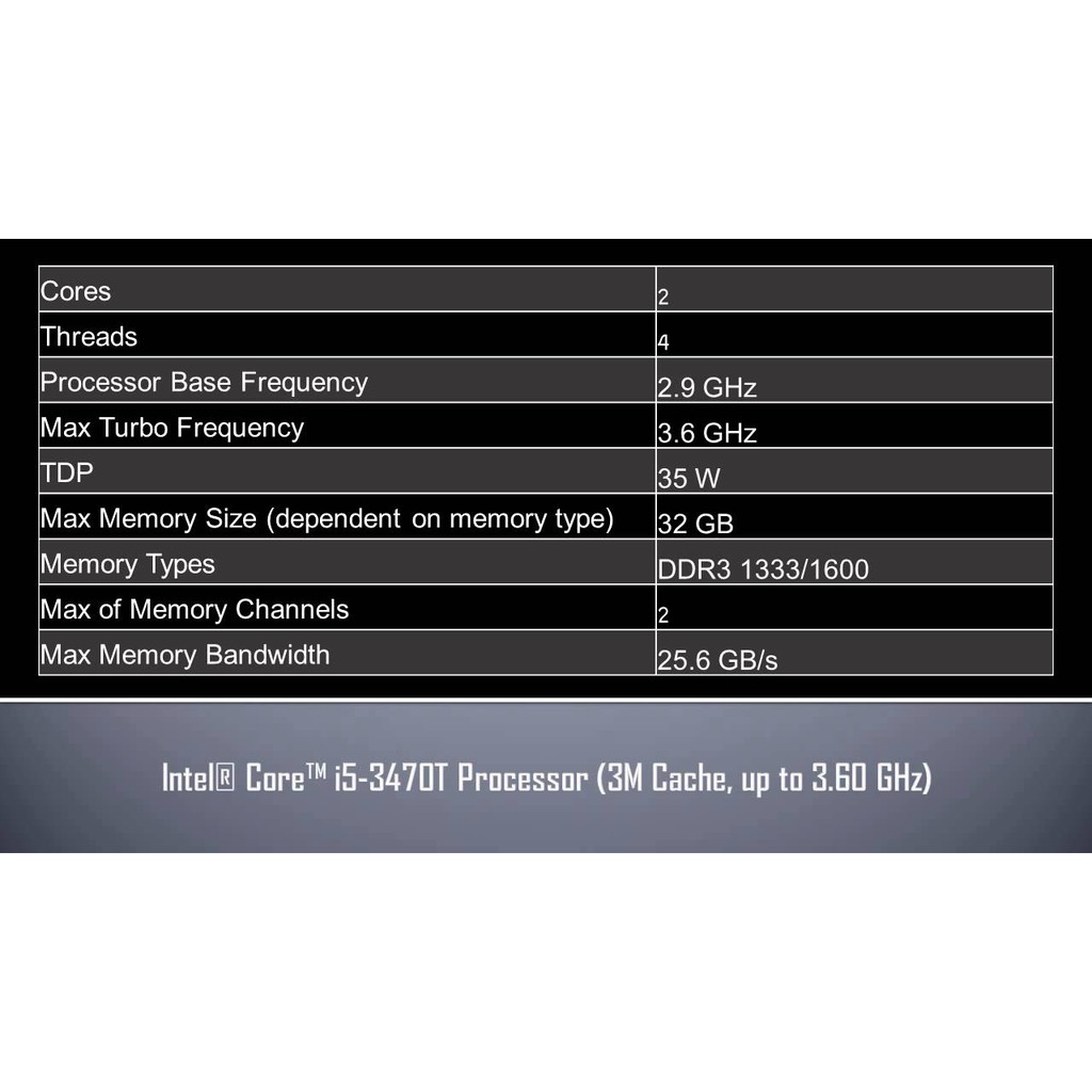 CPU Intel i5 3470T Máy bàn, core i5 3470t