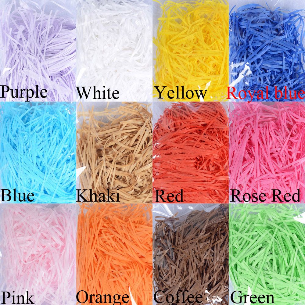 Giấy vụn WUWOWU 20g nhiều màu sắc dùng để gói quà thủ công DIY