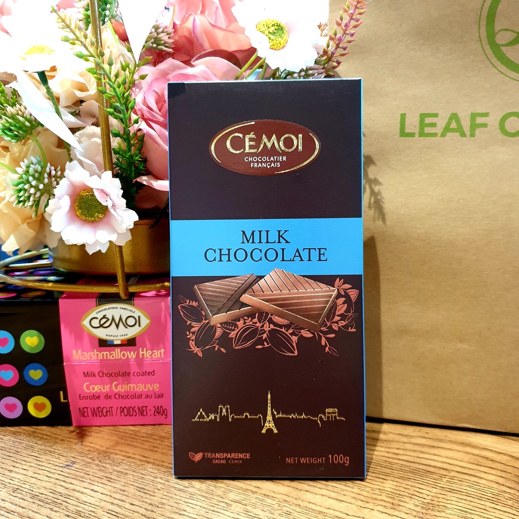 Socola dạng thanh Cémoi 100g cacao mass bơ cacao đường hộp dẹp sang trọng