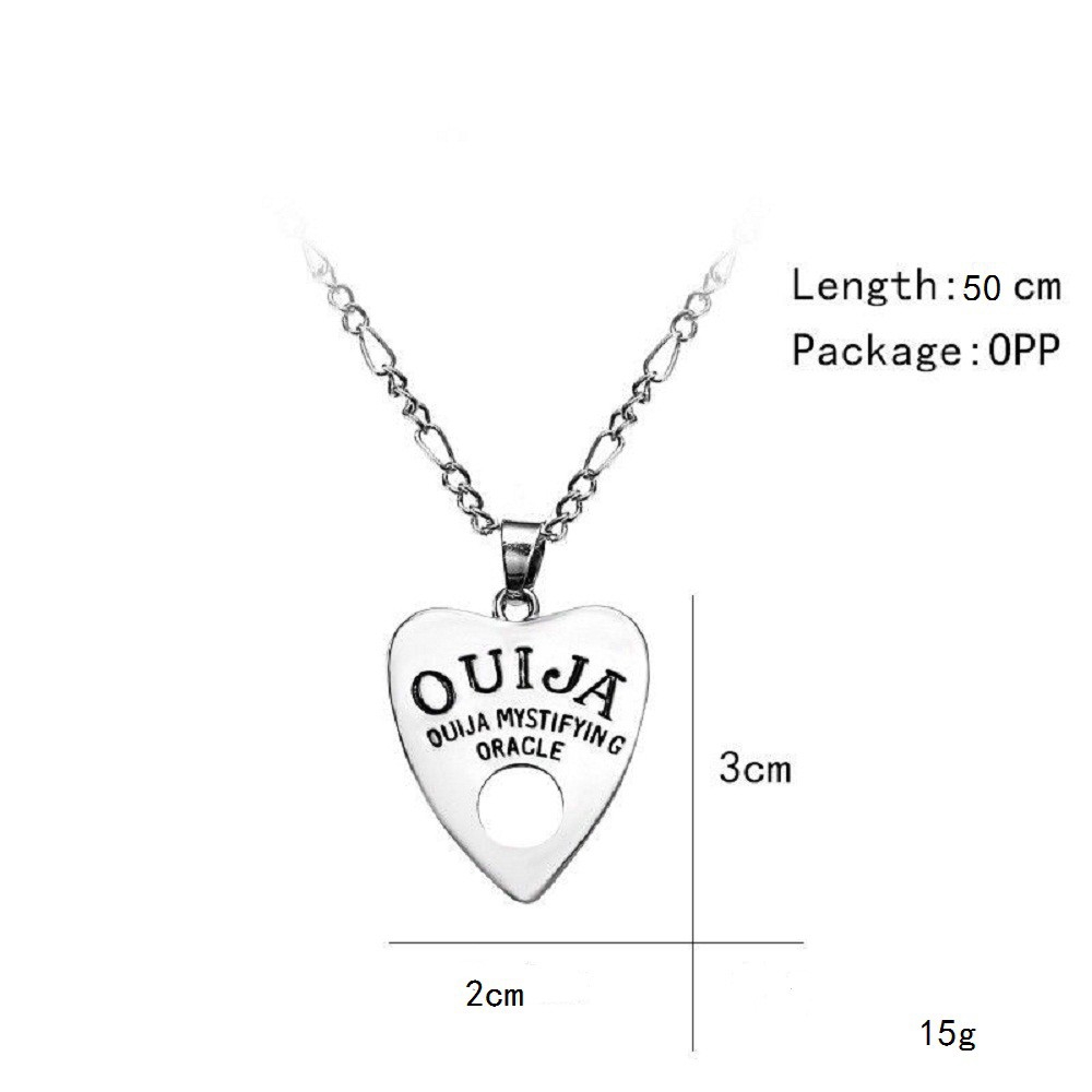 Dây Chuyền Hợp Kim Bảng Ouija Màu Bạc Phong Cách Gothic