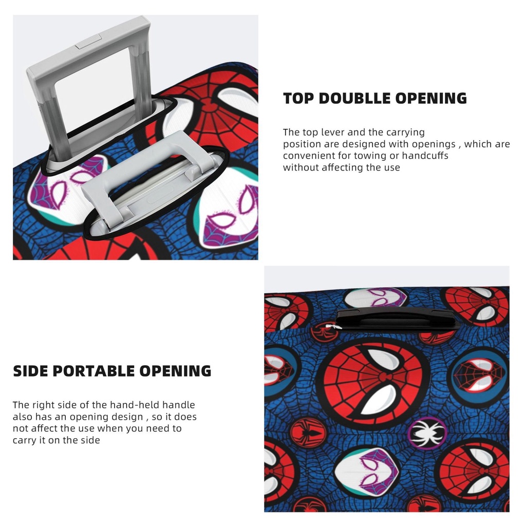 Vỏ Bọc Vali Hành Lý Chống Trầy In Hình Marvel 18-32 Inch Có Thể Giặt Sạch
