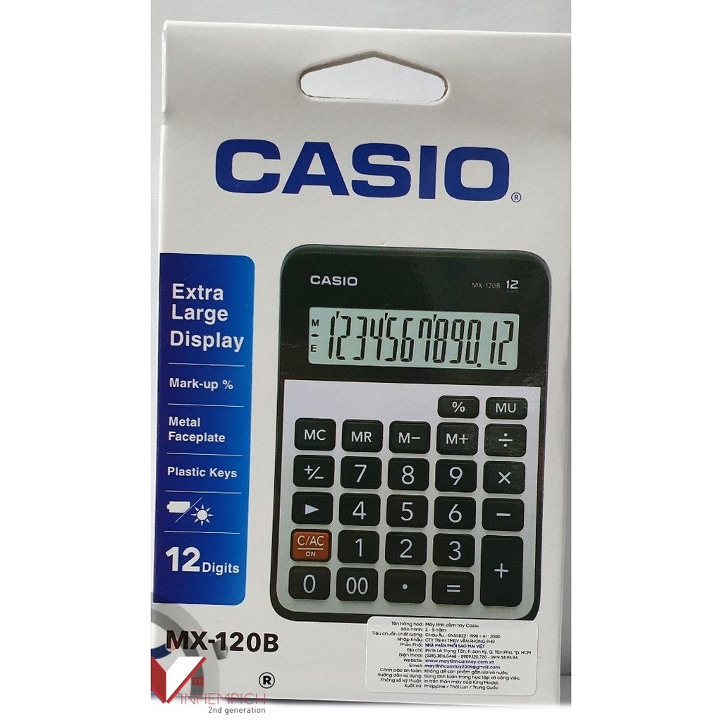 Máy tính Casio MX-120B chính hãng