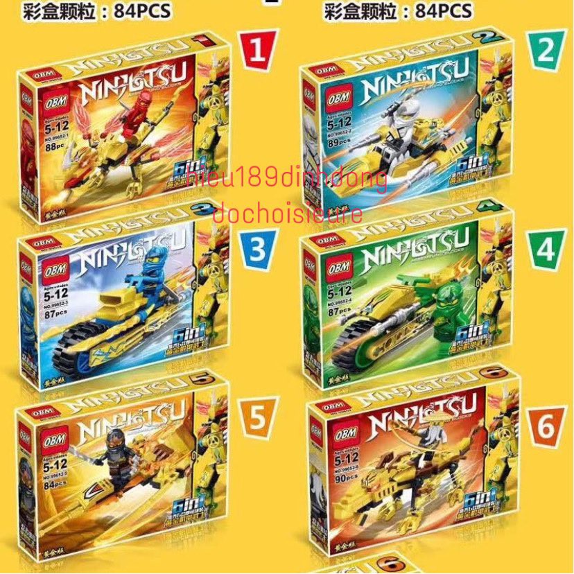 Lắp ráp xếp hình non lego ninjago 99652 : Robot hợp thể 6in1 340+ mảnh