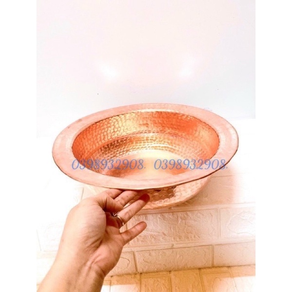 CHẬU ĐỒNG ĐỎ 36  CM CHẤT LIỆU BẰNG ĐỒNG ĐỎ 💯