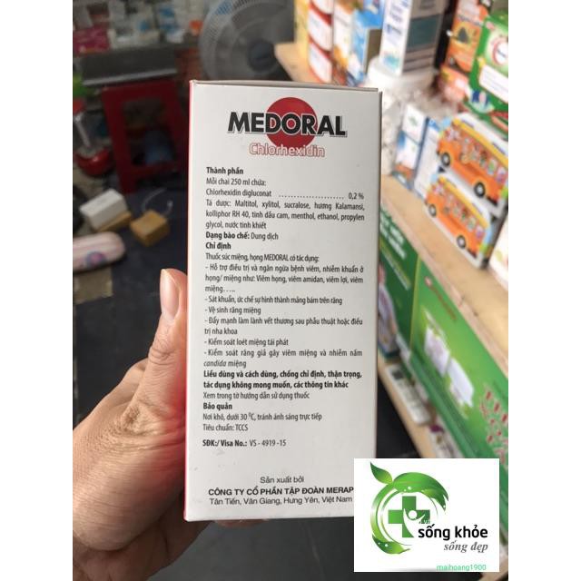 SÚC MIỆNG MEDORAL CHAI 250ml-kháng khuẩn, hết nhiệt miệng