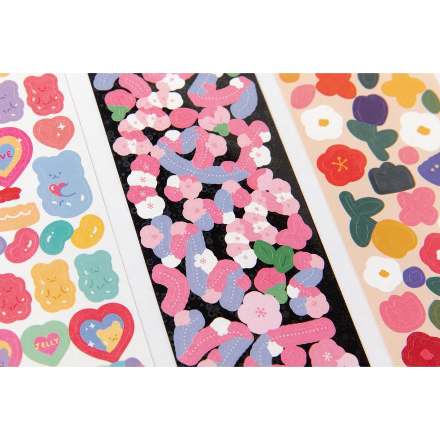 Set 9 Tấm Sticker ARTBOX Hàn Quốc Hologram Lấp Lánh Dễ Thương Yellow