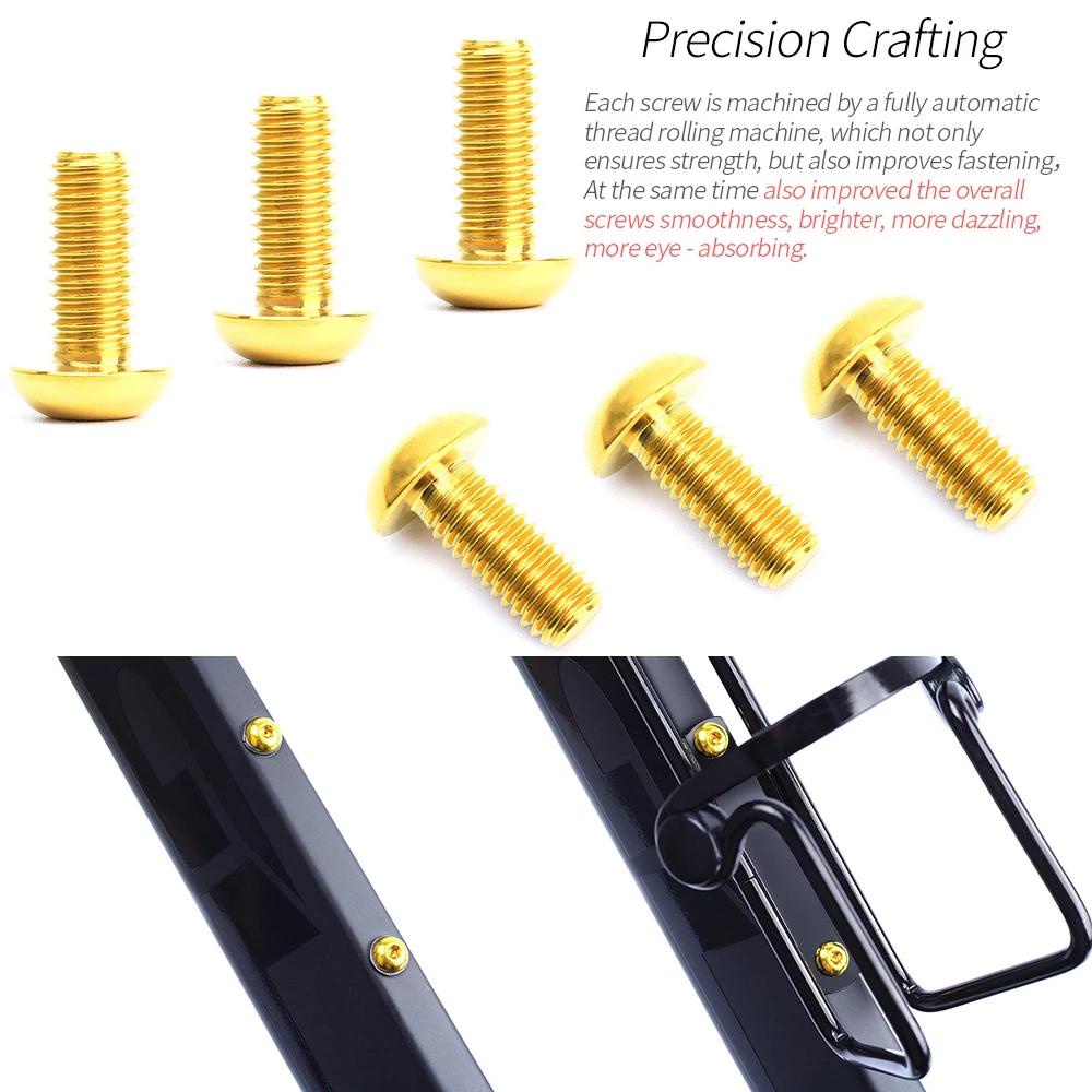 Bộ 2 Ốc Vít Cố Định Bình Bơm Hơi Xe Đạp Leo Núi Bằng Hợp Kim Titan Kích Thước 5X12Mm