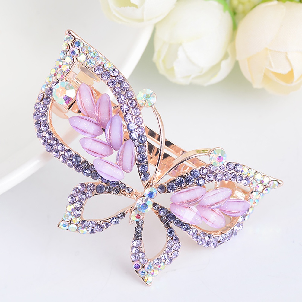 Kẹp tóc hình bướm đính đá xinh xắn dành cho nữ