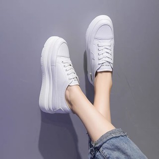 (Order) Giày sục thể thao trắng độn đế 6cm [VIDEO+ẢNH THẬT SHOP CHỤP]