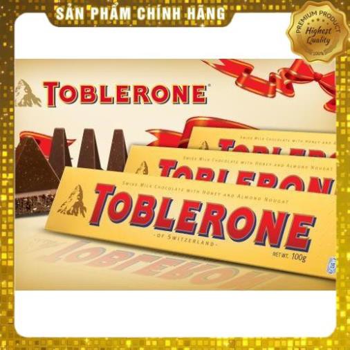 THANH SOCOLA SỮA MẬT ONG VÀ HẠNH NHÂN TOBLERONE 100G [nikay_shop]