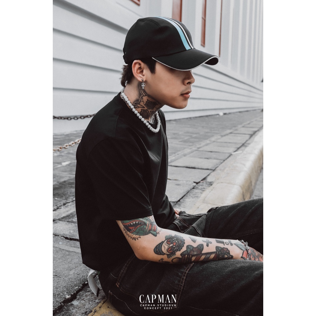 Mũ lưỡi trai chính hãng CAPMAN phom dáng thể thao ôm đầu vải dù CM19