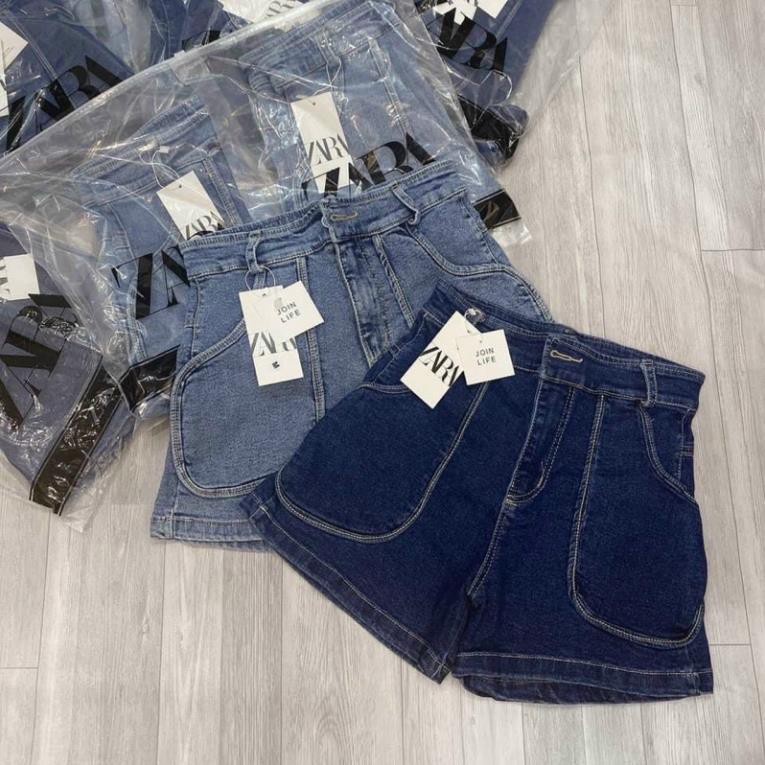 [SupperSale] Quần Short Bò 2 Túi Cạp Cao Chất Co Dãn