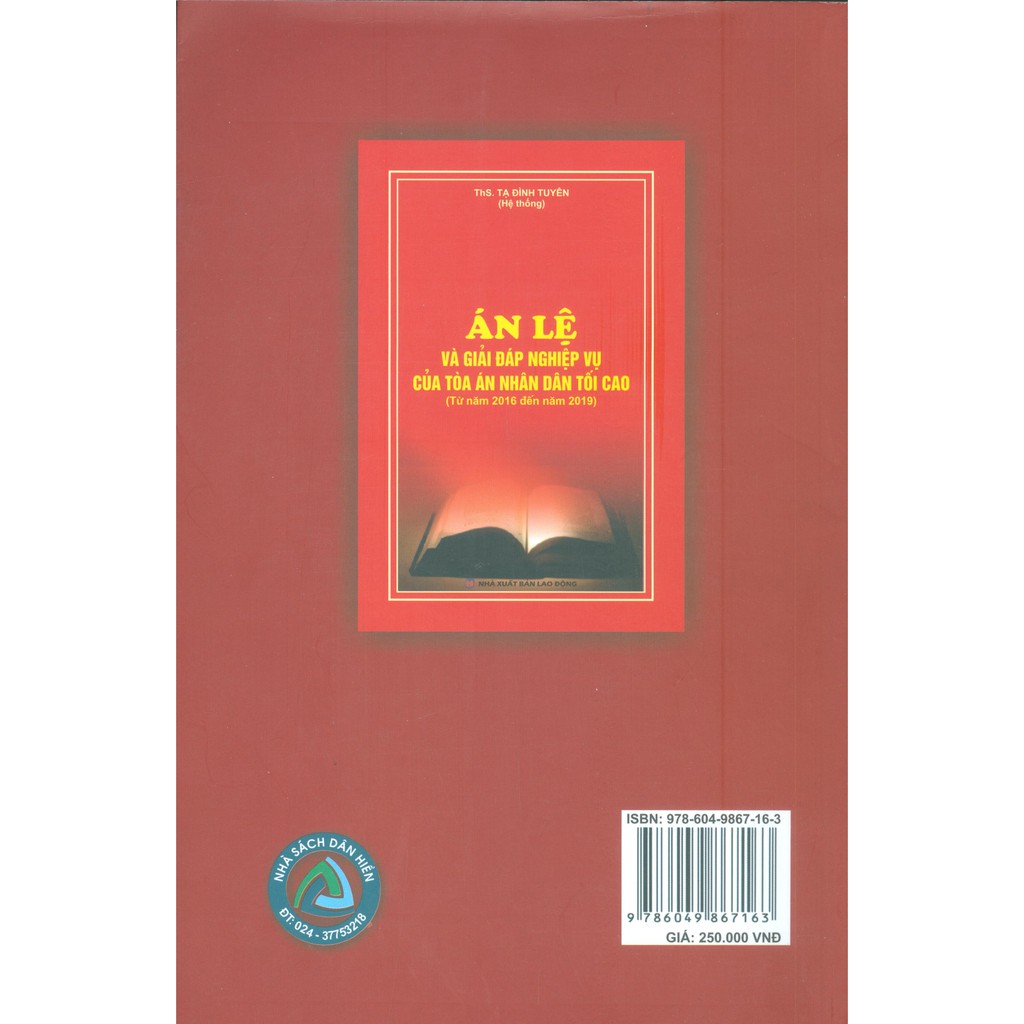Sách - Án Lệ Và Giải Đáp Nghiệp Vụ Của Tòa Án Nhân Dân Tối Cao (Từ Năm 2016 Đến Năm 2019) | BigBuy360 - bigbuy360.vn