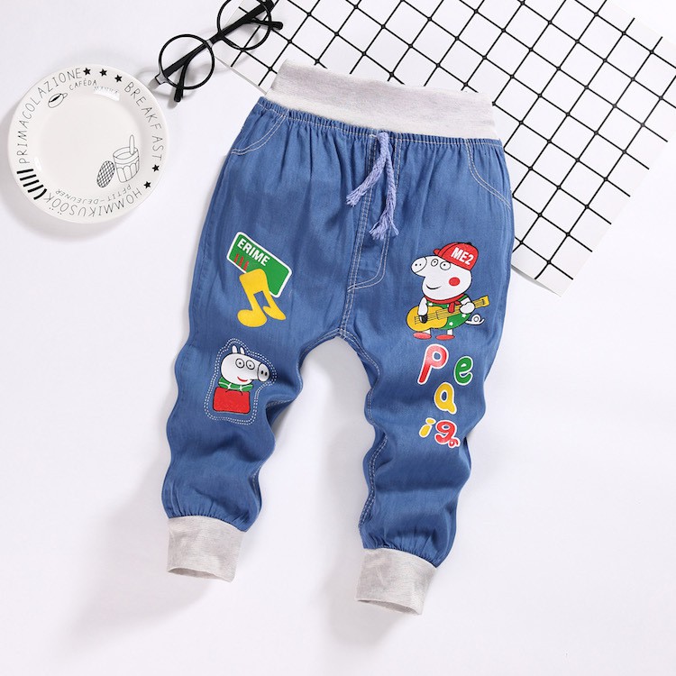 ULTRAMAN Quần Jeans Lửng Thời Trang Hè Cho Bé Trai / Gái P001