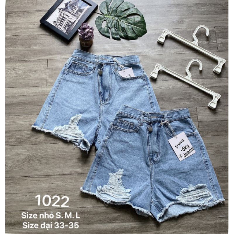 [Mã FAMAYWA giảm 10K đơn 50K] Quần Short Jeans Nữ Nút Kiểu Size nhỏ đến 35 MS 1022 | BigBuy360 - bigbuy360.vn
