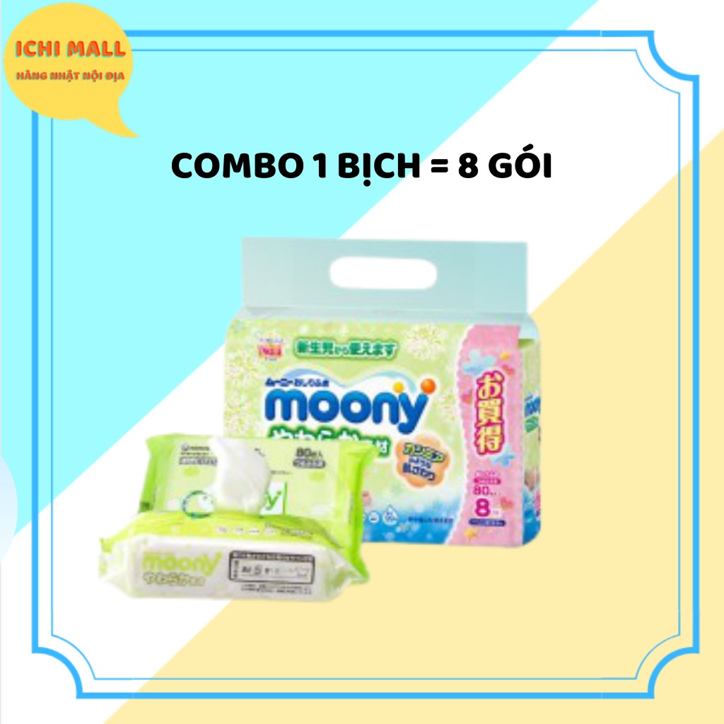 [COMBO] 10 GÓI KHĂN GIẤY ƯỚT MOONY NHẬT BẢN