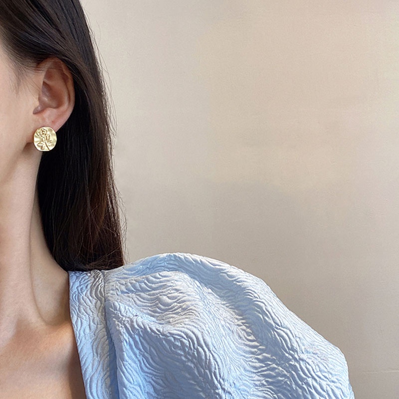 Bông Tai Bạc 925 Hình Hoa Đính Ngọc Trai Phong Cách Retro Thời Trang