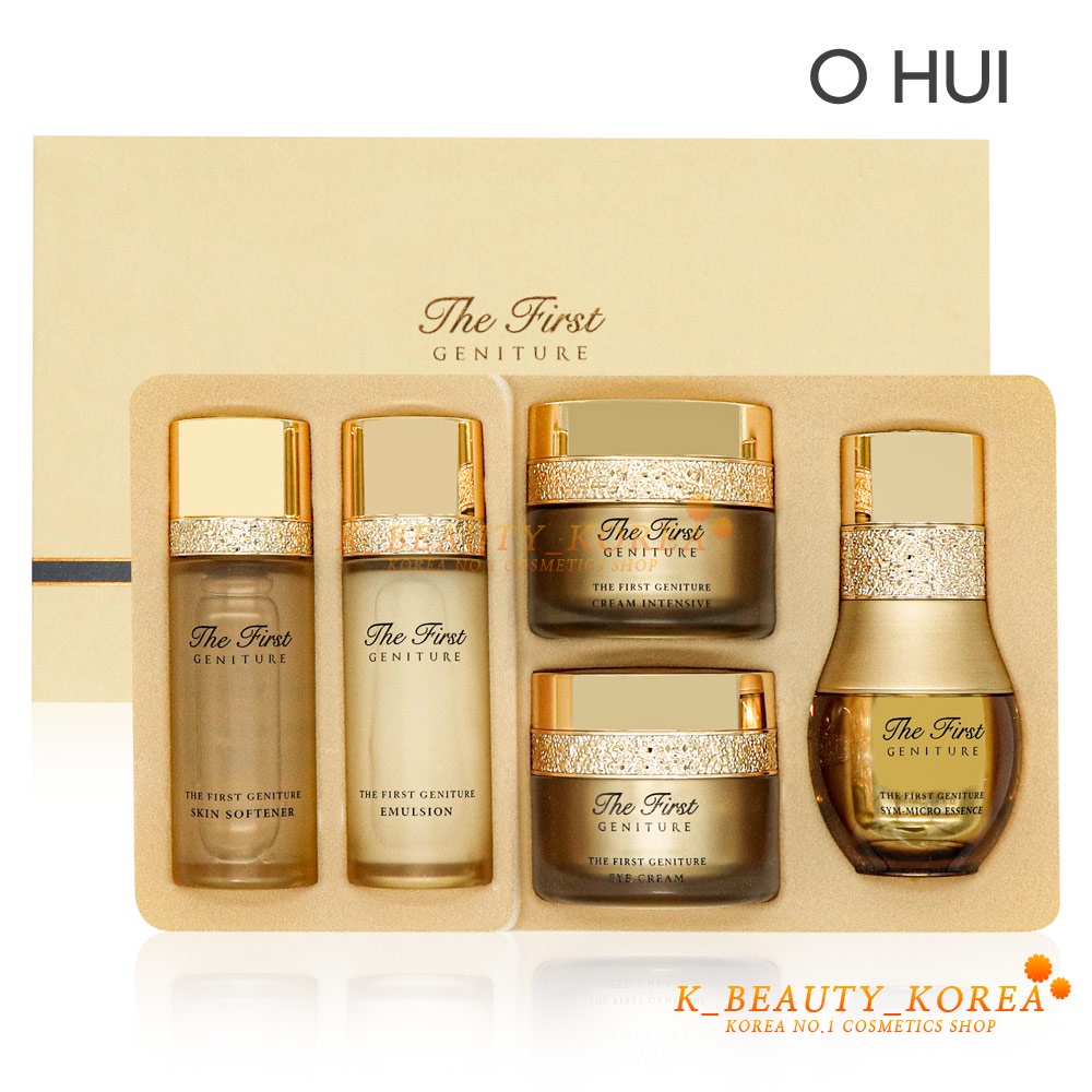 Bộ 5 mỹ phẩm tinh chất chăm sóc da OHUI The First Geniture 5pcs Miniature Kit (Skin+Emulsion+Essence+Eye Cream+Cream)