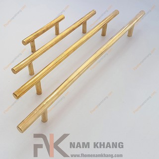 Tay nắm tủ dạng thanh bằng đồng NKD006-D10 (Màu Đồng Vàng)