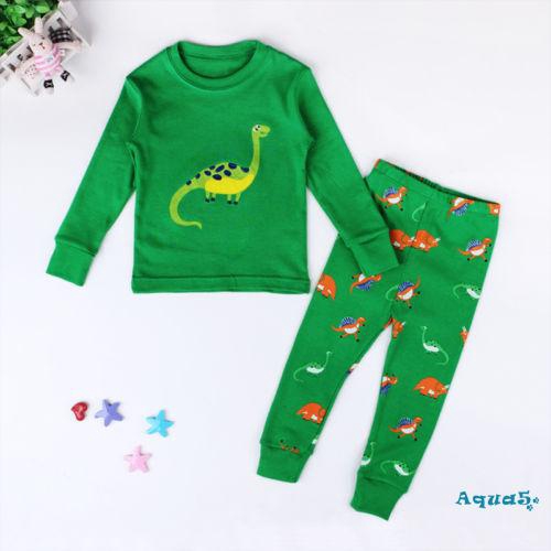 Bộ Đồ Ngủ Pijama Hình Khủng Long Cho Bé Trai Và Gái