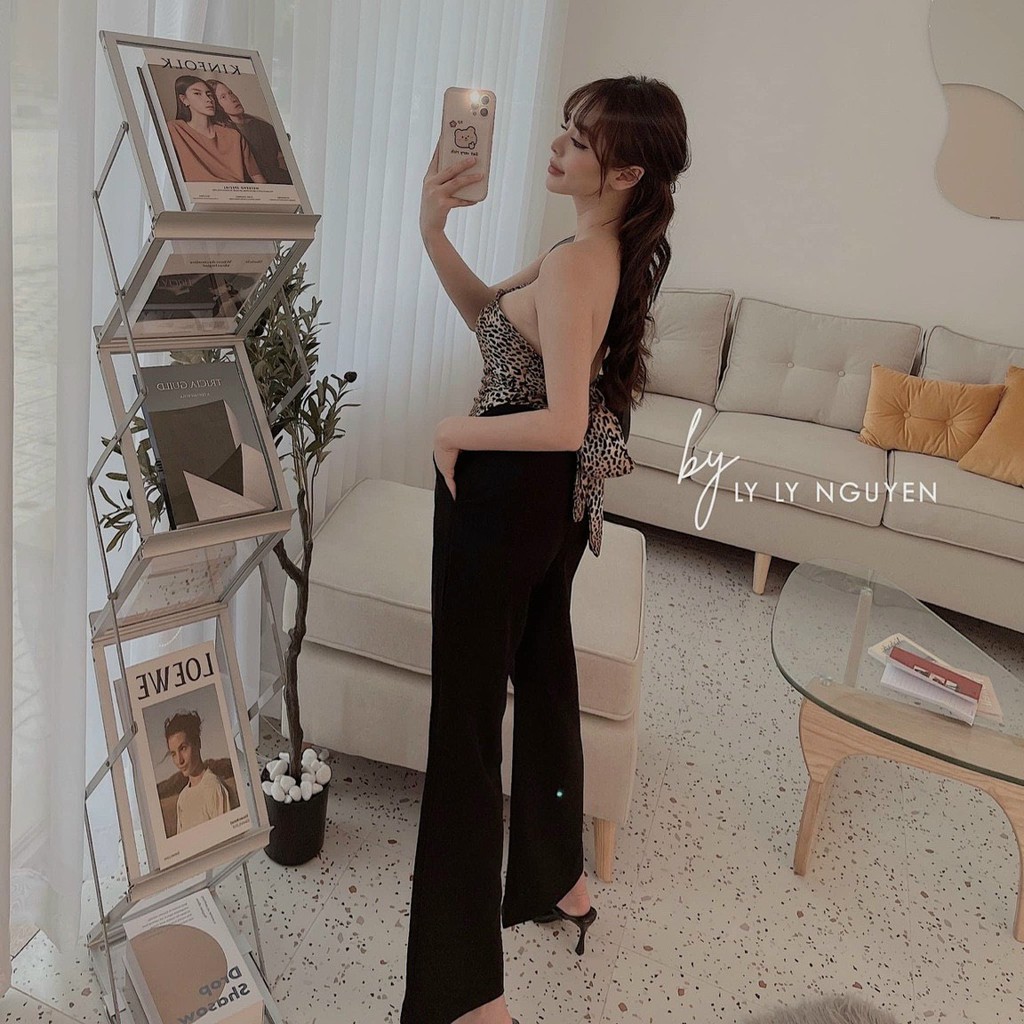 Áo Yếm𝑭𝑹𝑬𝑬𝑺𝑯𝑰𝑷Áo Yếm Mod Ngực Ngựa Vằn Hở Lưng Chất Thun,LY STORE