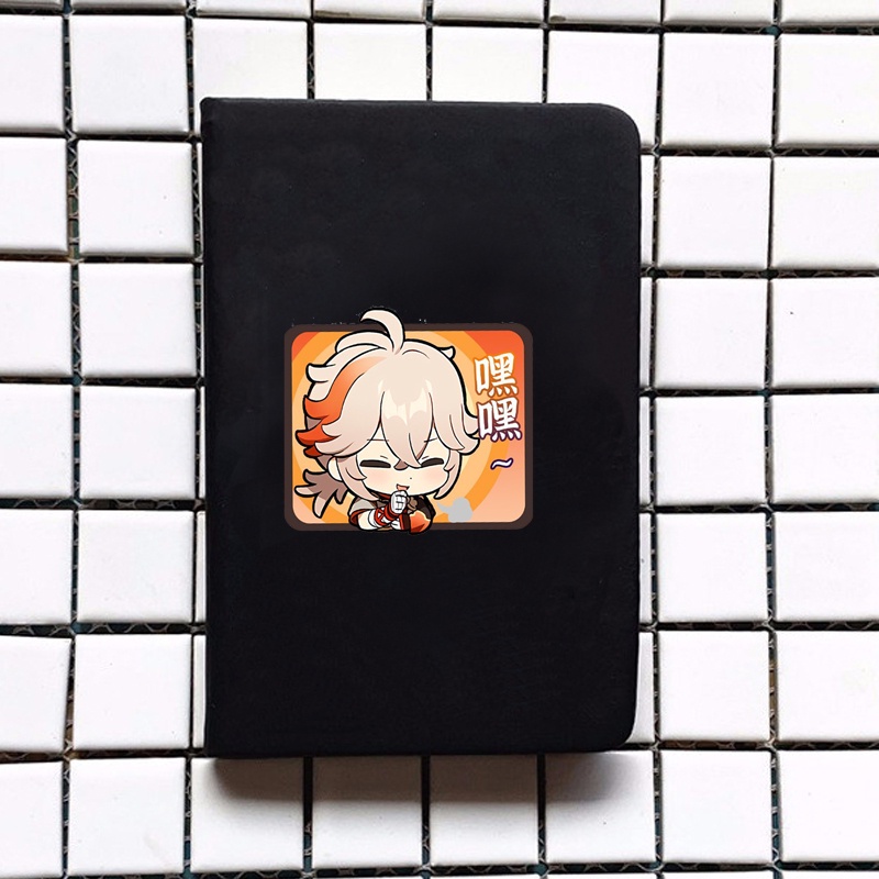 Sổ da cầm tay A6 in hình GENSHIN IMPACT ver CHỮ NHẬT game anime chibi ghi chép tiện lợi đi học