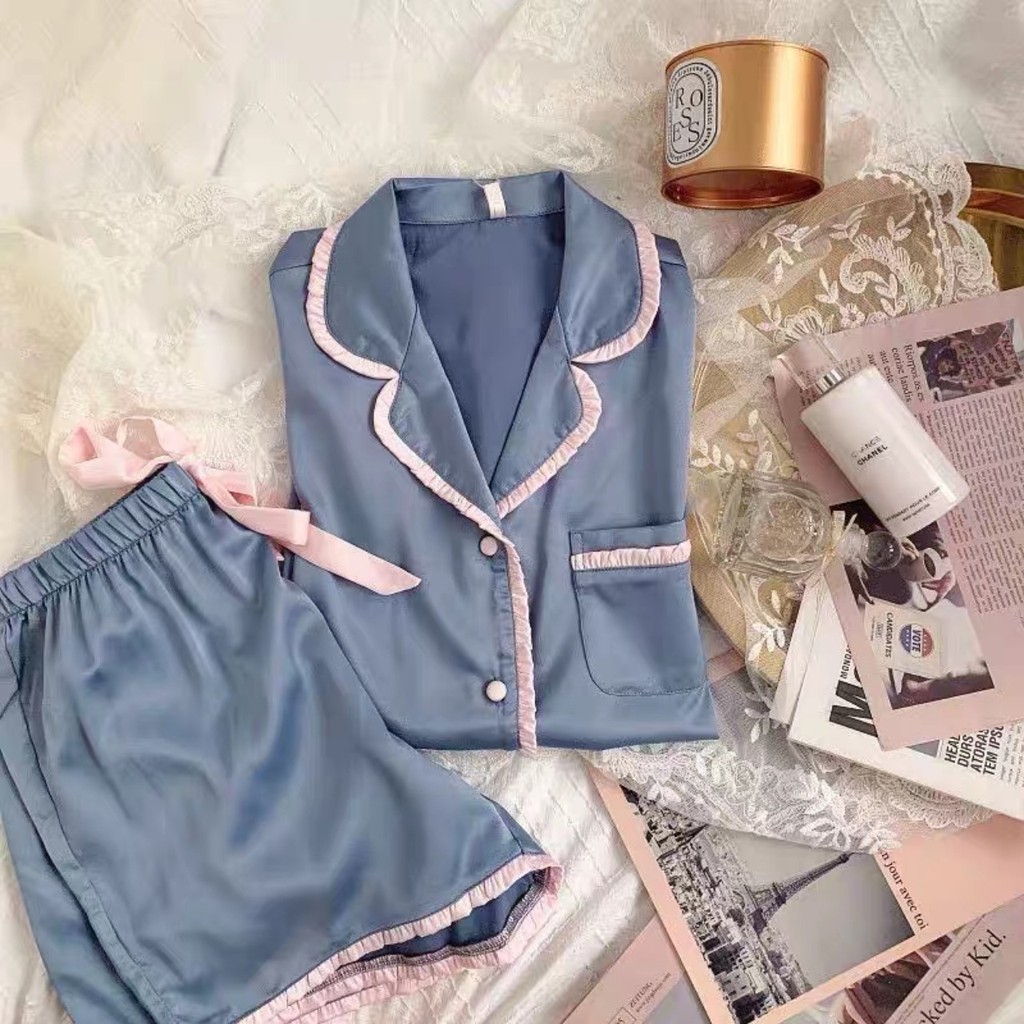 BỘ ĐỒ NGỦ CỘC TAY TRƠN 4 MÀU HOT TREND HÈ 2021