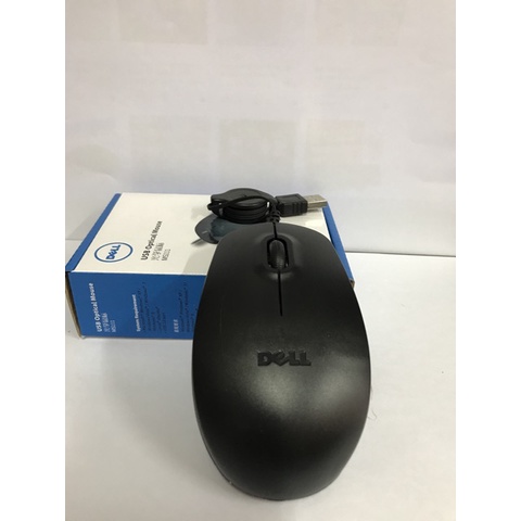 Chuột vi tính Dell MS116 cho văn phòng có kiểu dáng cong ôm sát tay cầm dây rút tiện lợi