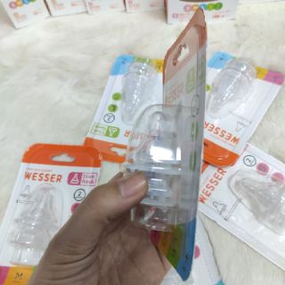 (Chính hãng)Núm ti Wesser cổ hẹp S/M/L