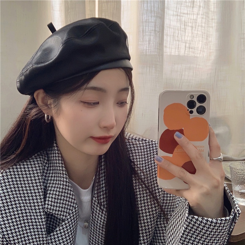 Mũ Beret Màu Sắc Trơn Phong Cách Nhật Bản Thời Trang Mùa Hè Cho Nữ