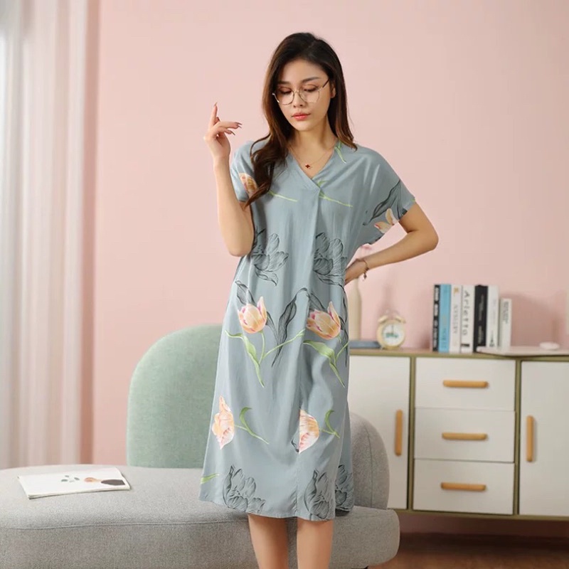 Váy lanh, váy ngủ lanh lụa freesize rộng, cực nhẹ mát