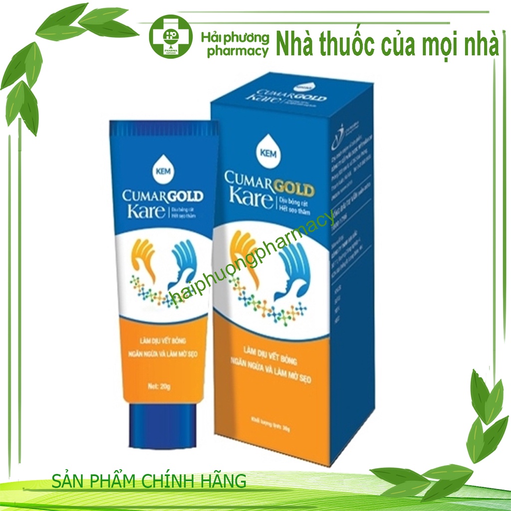 Kem Cumargold Kare 30G làm dịu trong các trường hợp bỏng, ngăn ngừa làm mờ sẹo