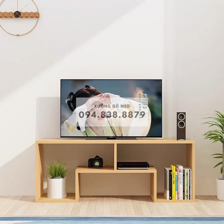 Kệ tivi phòng khách dài 1m2 kệ đa năng lắp ghép dễ dàng gỗ MDF nhập khẩu chống ẩm cao cấp phong cách hàn quốc