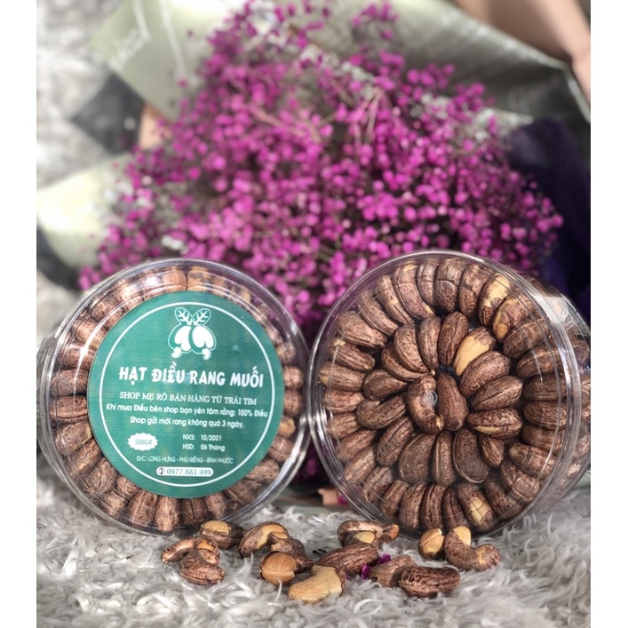 500GRAM HẠT ĐIỀU RANG MUỐI (380410HẠT/KH HẠT LỚN) XẾP HỘP