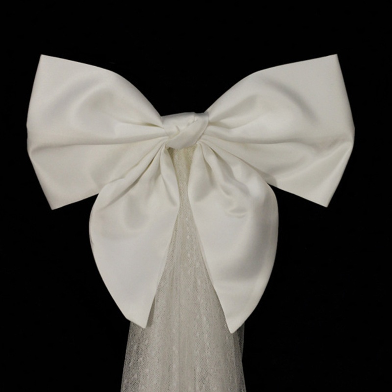 Mạng Che Mặt Vải Tuyn Chấm Bi Kèm Dây Ruy Băng Trang Trí Tóc Cho Cô Dâu