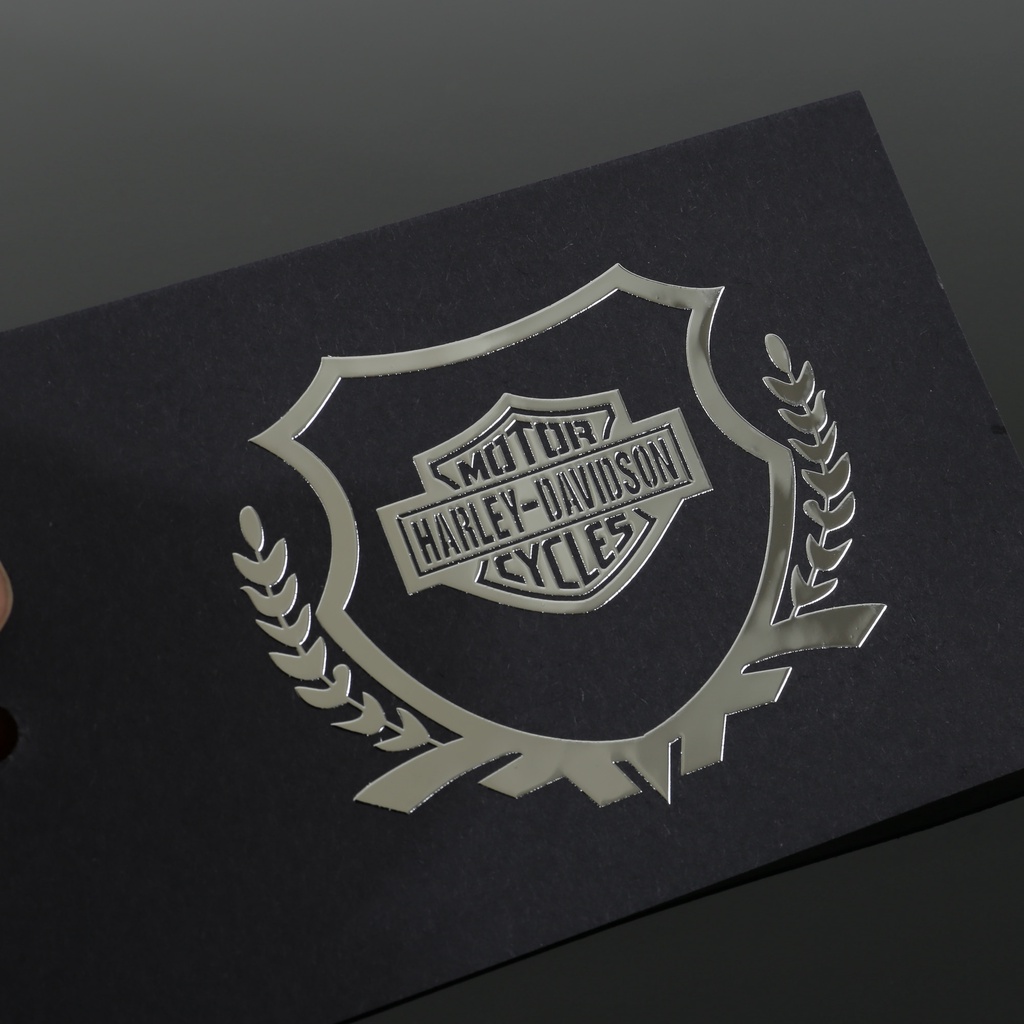 Miếng dán kim loại trang trí mũ bảo hiểm laptop điện thoại hình Harley