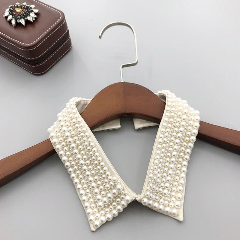 Cổ Áo Sơ Mi Đính Ngọc Trai Nhân Tạo Có Thể Tháo Rời Thời Trang