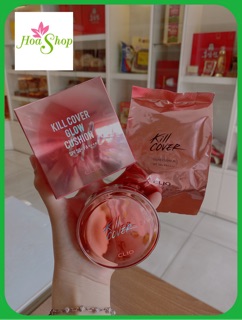 Set Phấn Nước Clio Kill Cover Glow Cushion SPF50+ Pa+++[KÈM LÕI] -kiwi