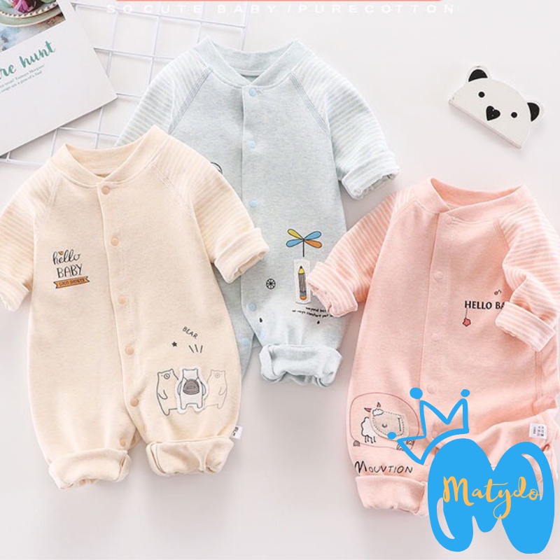 Bộ body cho bé dài tay MATYDO bộ đồ liền thân bodysuit cho trẻ sơ sinh 5-11kg cho bé