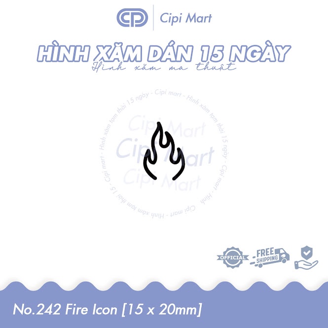 CIPI MART - Hình xăm tạm thời 15 NGÀY - chống nước, cọ xát 242