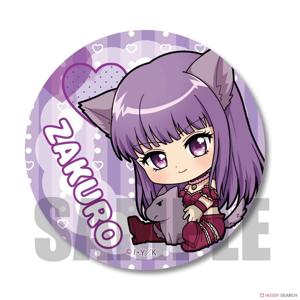 Combo 5 huy hiệu cài áo IN HÌNH Tokyo Mew Mew ver ngồi ôm thú anime chibi dễ thương tiện lợi