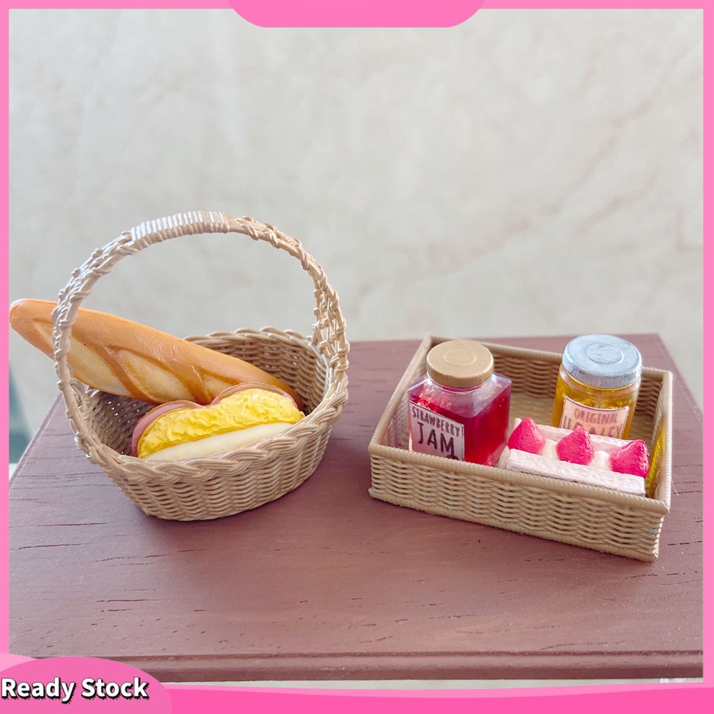 Wis| Giỏ Nhựa Mini Trang Trí Nhà Búp Bê Xinh Xắn