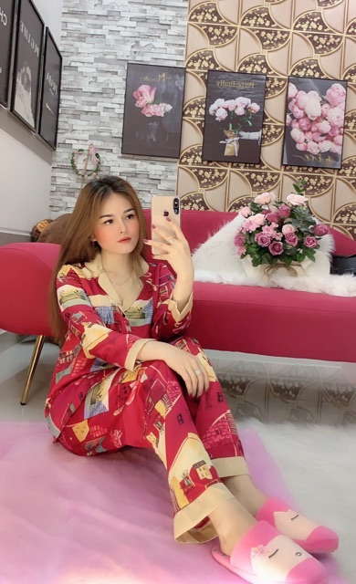 ĐỒ BỘ TAY DÀI LỤA SATIN ( BAO CHẤT VẢI ĐẸP )