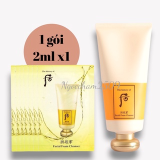 Gói sữa rửa mặt Whoo vàng đông y hoàng cung Facial Foam Cleanser