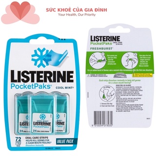 72 miếng ngậm thơm miệng Listerine - SỨC KHOẺ CỦA GIA ĐÌNH