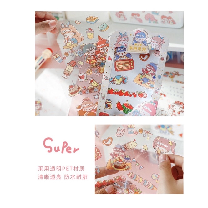Set Nhiều Sticker Hình Dán Dễ Thương Trang Trí