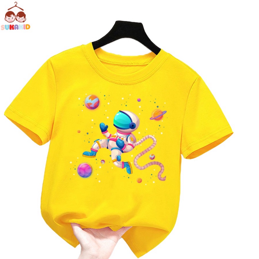 (giá sỉ ) Áo thun hình phi hành gia ngôi sao vũ trụ cho Bé trai và gái.áo cho bé từ 6kg-30kg.AL59.
