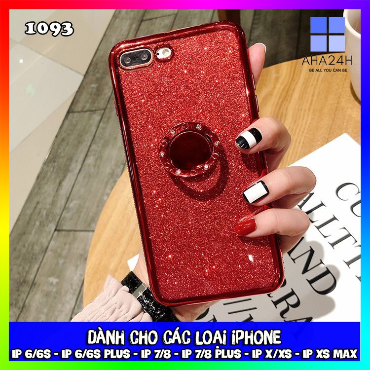 ỐP LƯNG IPHONE HỌA TIẾT HẠT CÁT VIỀN TẤM CÓ GIÁ ĐỠ - ỐP DẺO (6/6 PLUS/6S/6S PLUS/7/7 PLUS/8/8 PLUS/X/XS/XS MAX) AH1093